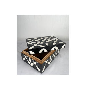 Boîtes à bijoux de luxe faites à la main Design traditionnel avec incrustation d'os Décor de nacre Bijoux d'incrustation de conception traditionnelle - Product Image 1