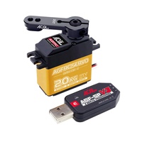 AGFRC HV B53DHN 20KG 0.17Sec Engrenage Métallique Haute Vitesse 2S Lipo 4.8-8.4V Double Roulement à Billes Programmable Numérique Pièces RC à Impulsions