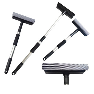 <b>Telescopic</b> Cleaning Rod Aluminum Extendable Window Squeegee Car Wash <b>Brush</b> Double Sided Retractable Household Cleaning Tool - Product Image 4