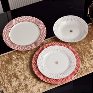 Vajilla <span class=keywords><strong>de</strong></span> Porcelana Europea <span class=keywords><strong>de</strong></span> Lujo, Ecológica, para Desayuno, Postre, Carne, Hotel, Restaurante, Fiestas y Eventos - Product Image 2