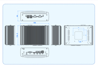 Mini PC Industrial sin Ventilador con Tel Celeron N5095, Computadora Integrada DDR4, RS232, RS485, LAN Dual, HD-MI, VGA para Automatización de Almacenes