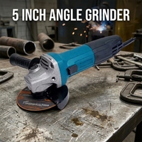 Meuleuse d'angle électrique professionnelle 220V sans balais à interrupteur à gâchette, pour bricolage, avec disque de meulage – Outil électrique filaire très vendu