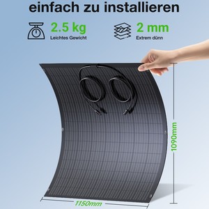 Panneau solaire flexible Lionshee 240Wx2 monocristallin en silicium, étanche IP67 pour utilisation en extérieur - Product Image 3