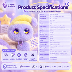 ตุ๊กตาอัจฉริยะสีม่วง AI รองรับ 88 ภาษา พร้อมระบบจดจำอารมณ์ 10 รูปแบบ ความจำระยะยาว เล่นเองได้ นิทานเล่าเรื่อง ของขวัญ - Product Image 6