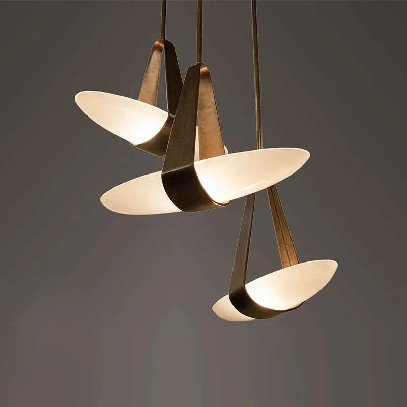 Wholesale modern designer chandelier lamp for living room dining room luxury decoration cortex glass pendant light