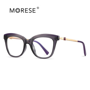 Montures de lunettes <span class=keywords><strong>papillon</strong></span> MORESE pour femmes, bleues, anti-lumière, style TR90 2065 - Product Image 3