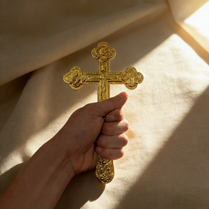 Cruz de Bendición Ortodoxa de Metal HT de 8.5 Pulgadas, Crucifijo de Oración Ortodoxo, Cruz Cristiana para Decoración de Altar de Iglesia y Regalo Religioso - Product Image 3
