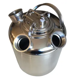 SS304 Cleaning Keg 1 head / 2 heads / 3 heads 10L Wash Keg For Your Beer Line System washing barrel