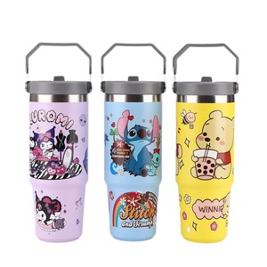 Cartoon Stainless Steel Insulated Mug 30oz Portable With Handle Travel Tumbler For Men And Women - Product Image 2