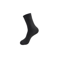 Chaussettes décontractées d'hiver pour hommes mi-mollet de haute qualité en coton chaud tricoté couleur noire unie excellente pour l'exportation