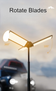 Đèn cắm trại ngoài trời đa năng gấp gọn, đèn làm việc kéo dài 1m, tích hợp pin dự phòng, đèn pin, 3 lưỡi dao, đèn lồng, chân máy ba chân, đèn lửa - Product Image 2