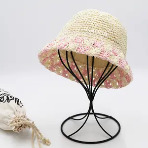 K תינוק קיץ כובע ילדים כובע קש נייר לקיץ חוף הגנה מפני השמש