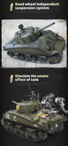 Henglong 3898-<span class=keywords><strong>1</strong></span> métal US M4A3 char de combat principal RC modèle US <span class=keywords><strong>Sherman</strong></span> <span class=keywords><strong>1</strong></span>/<span class=keywords><strong>16</strong></span> Battle - Product Image 4