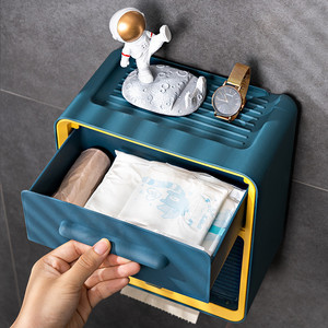 Porte-papier toilette créatif pour salle de bain, support mural étanche, design moderne, aucun perçage requis - Product Image 3