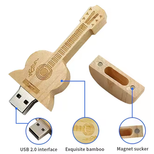 เครื่องดนตรี USB สำหรับงานแต่งงานรูปกีตาร์ไม้ USB แฟลชไดรฟ์ปากกาหน่วยความจำเป็นมิตรต่อสิ่งแวดล้อม16GB 32GB 64GB - Product Image 4