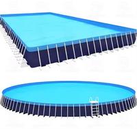 Piscine pliante en PVC mobile pour enfants personnalisable hors sol avec cadre en acier et revêtement en vinyle
