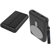 TDX TW23 Tragbares Kabelloses Ladegerät mit Solar-Ladefunktion Schnelles Laden Digitale Anzeige 10W Magnetisch mit Ständer USB Kabelloser Ausgang