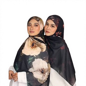 Pañuelo Hijab de Pashmina con Estampado Floral de Lujo, Venta al por Mayor, Estampado Digital Premium, Bufanda Musulmana Suave y Ligera de Chifón para Mujer - Product Image 5