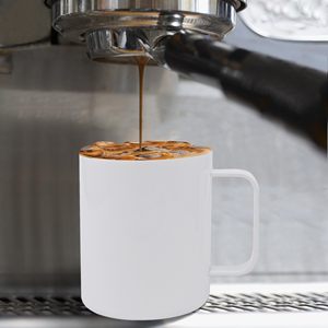 Al Por Mayor, Tazas Blancas de Acero Inoxidable de Doble Pared, Aisladas al Vacío, de 12 oz, <span class=keywords><strong>para</strong></span> Viajes, Café, Campamento, <span class=keywords><strong>para</strong></span> <span class=keywords><strong>Sublimar</strong></span>, con Asa - Product Image 5