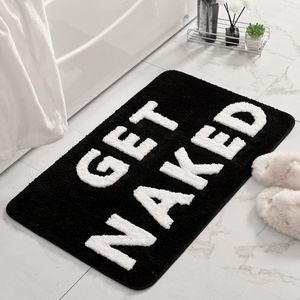 Get Naked <b>Bath</b> Mat Rectangle Non Slip Absorbent Bathroom Shower Mat Faux Cashmere Pink - Product Image 2