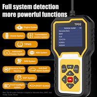 Lector de código TP02 diagnóstico de sistema completo automotriz detector de fallas de coche OBD escáner de coche Analizador de escáner de diagnóstico automático