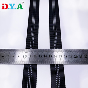 Màu Đen Đôi lớp bền <span class=keywords><strong>nylon</strong></span> 1 inch phản chiếu Webbing hình ống Webbing cho túi - Product Image 5