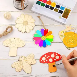 Schmetterling Holz scheiben Blume DIY Holz Handwerk für Kinder Malen unvollendete Holz ausschnitte