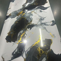 Nouvelle alternative de feuille de marbre flexible brillante de PVC de la haute conception 3mm