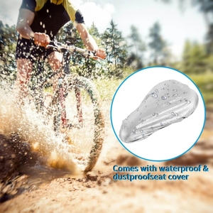 Housse de selle de vélo WEST BIKING en gel de silicone, coussin doux, antichoc, pour VTT et vélo de route, avec housse de pluie réfléchissante - Product Image 3