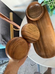 木碗相思木托盘和碗套相思葫芦碗，带长棍面包托盘 (4pcs) - Product Image 4