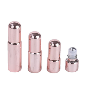 1ml 2ml 3ml 5ml Empty Rose Gold Glass Roll-on <b>Bottles</b> with <b>Dropper</b> Sealing Screen Printed for Essential Oil - Product Image 1