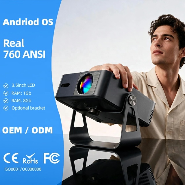 A005 Smart Projector Short Distance Native 1080P 600ANSI Android 11 4K Professional MINI LED WiFi Auto Keystone 3D Ready HIFI