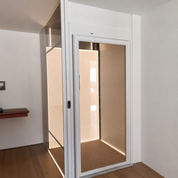 Porte battante manuelle personnalisée avec panneau en verre et éclairage LED pour villa, maison, appartement, hôtel, ascenseur, palier