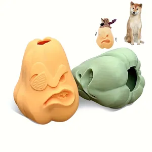 Neue kürbis Piratenform Hundemolar interaktives Spielzeug Anti-Biss-Silikon Hund kau-Spielzeug Qualität Silikon Hund-Leck-Lebensmittel-Spielzeug