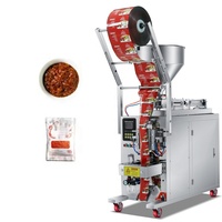 Machine de remplissage de pâte de soja et de sauce à l'ail avec options de film plastique, papier et aluminium pour emballage de sachets alimentaires, moteur inclus