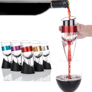 Newest Black Wine Aerator Pourer And Decanter with Unique Aeration Qualities Includes No-Drip Base