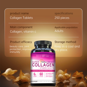 Prix de Gros Direct Comprimés de Collagène avec Vitamine C et Biotine pour la Santé de la Peau des Cheveux et des Ongles - Product Image 2