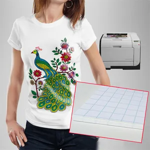100 גיליונות 150E 300EX גבוהה באיכות A4 A5 גודל אור כהה 100% כותנה חולצה בד הזרקת דיו מדפסת העברת חום הדפסה נייר