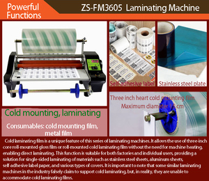Machine à plastifier automatique <span class=keywords><strong>A3</strong></span> à chaud ou à froid <span class=keywords><strong>pour</strong></span> feuilles de film, plastification double face - Product Image 3