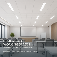 Panneau lumineux LED commercial 300x1200 40W Opale standard pour projets de bureaux