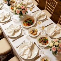 Serviettes en coton slub personnalisées en gros, nappes carrées pour la maison, les mariages, les réceptions et la décoration de table fine.