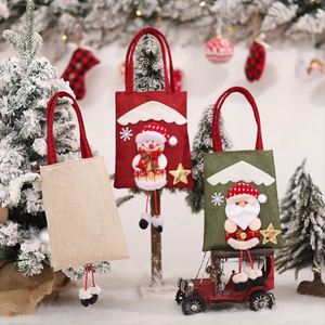 Bolsa de Regalo de Lino Personalizada, Bolso Infantil, Decoración Navideña, Bolsa de Dulces con Diseño de Gnomo, Bolsa de Regalos Navideños para Niños - Product Image 3