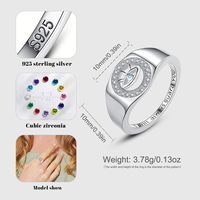 En gros 925 En argent Sterling dainty bijoux femmes bleu turc mal diable eye anneaux