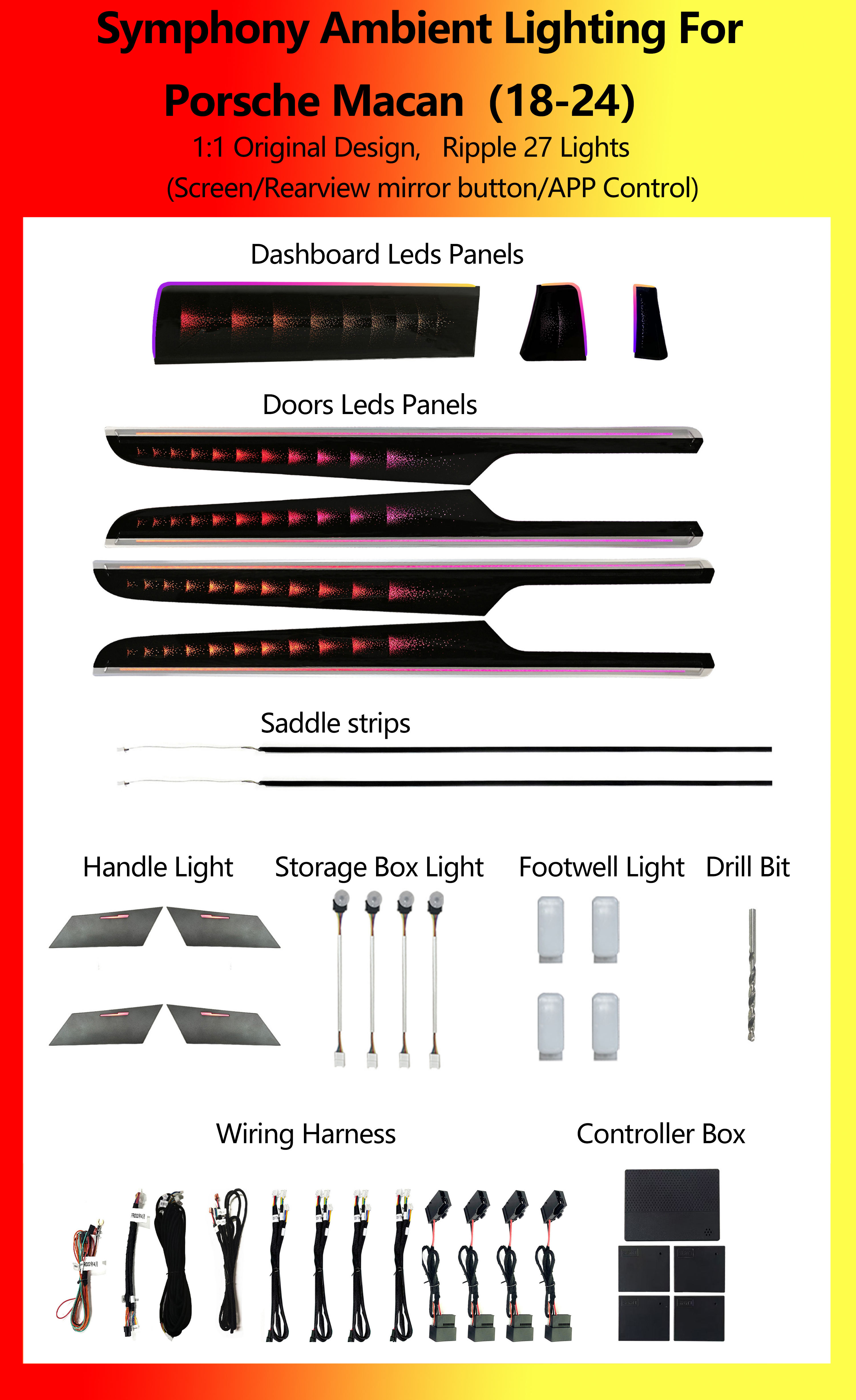 Porsche Macan Symphonie ondulée 27 lumières