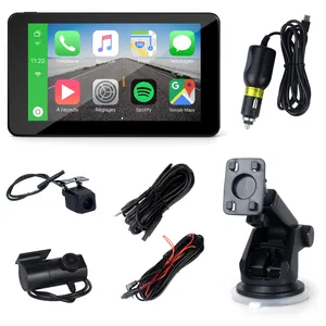 7 inç kablosuz Carplay Android otomatik Tablet araba GPS navigasyon DVR Dashcam ön yedekleme kameraları BT WIFI FM TMC c702