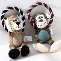 Meilleurs articles pour animaux de compagnie, jouet à mâcher interactif pour chien, jouet en corde résistant, jouet en forme d'animal pour chiens de petite et moyenne taille, accessoires