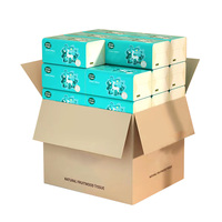 Échantillon gratuit personnalisé 3-4 plis paquet souple de papier de soie vente en gros de pâte de bois vierge mouchoirs en papier