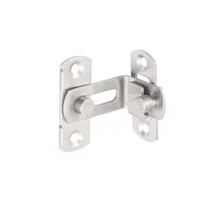 Mới Cho Cửa Sổ Chống Trộm Tủ Lắp Hasp Latch Khách Sạn Trượt 90 Độ Cửa Khóa Thép Không Gỉ Thùng Bolt Hộ Gia Đình