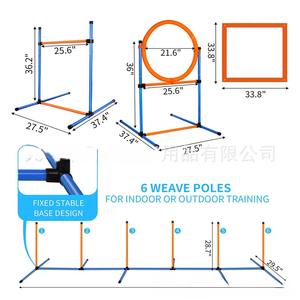 Postes de <span class=keywords><strong>entrenamiento</strong></span> de agilidad para perros, obstáculos de salto ajustables para carrera de obstáculos al aire libre canina y <span class=keywords><strong>entrenamiento</strong></span> físico - Product Image 5