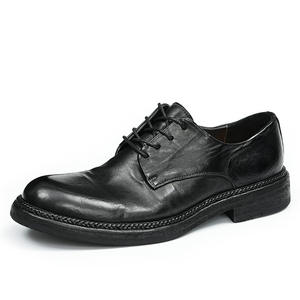 Chaussures Oxford pour hommes britanniques en cuir véritable imperméable, à bout fermé, faites à la main, pour mariage, formelles, décontractées, antidérapantes, avec boucles et sangles - Product Image 1